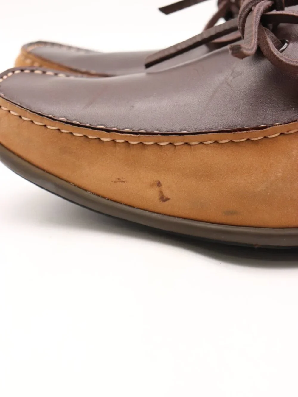 Salvatore Ferragamo Men’s 9 D Brown Leather Slip On Bow Loafers Comfort Casual